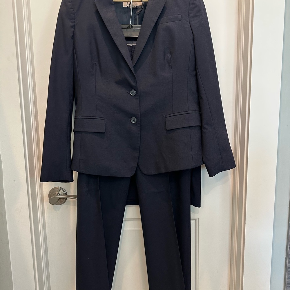 Banana Republic Navy Pantsuit and Skirt Suit Set